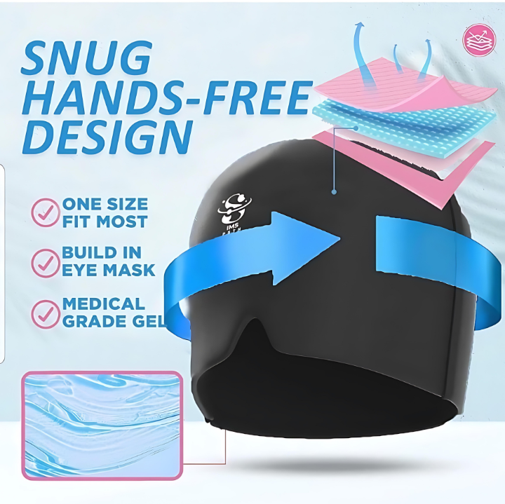 Migraine Relief Hat – Gel Ice Cap for Headaches, Hot & Cold Therapy Cap for Tension & Stress