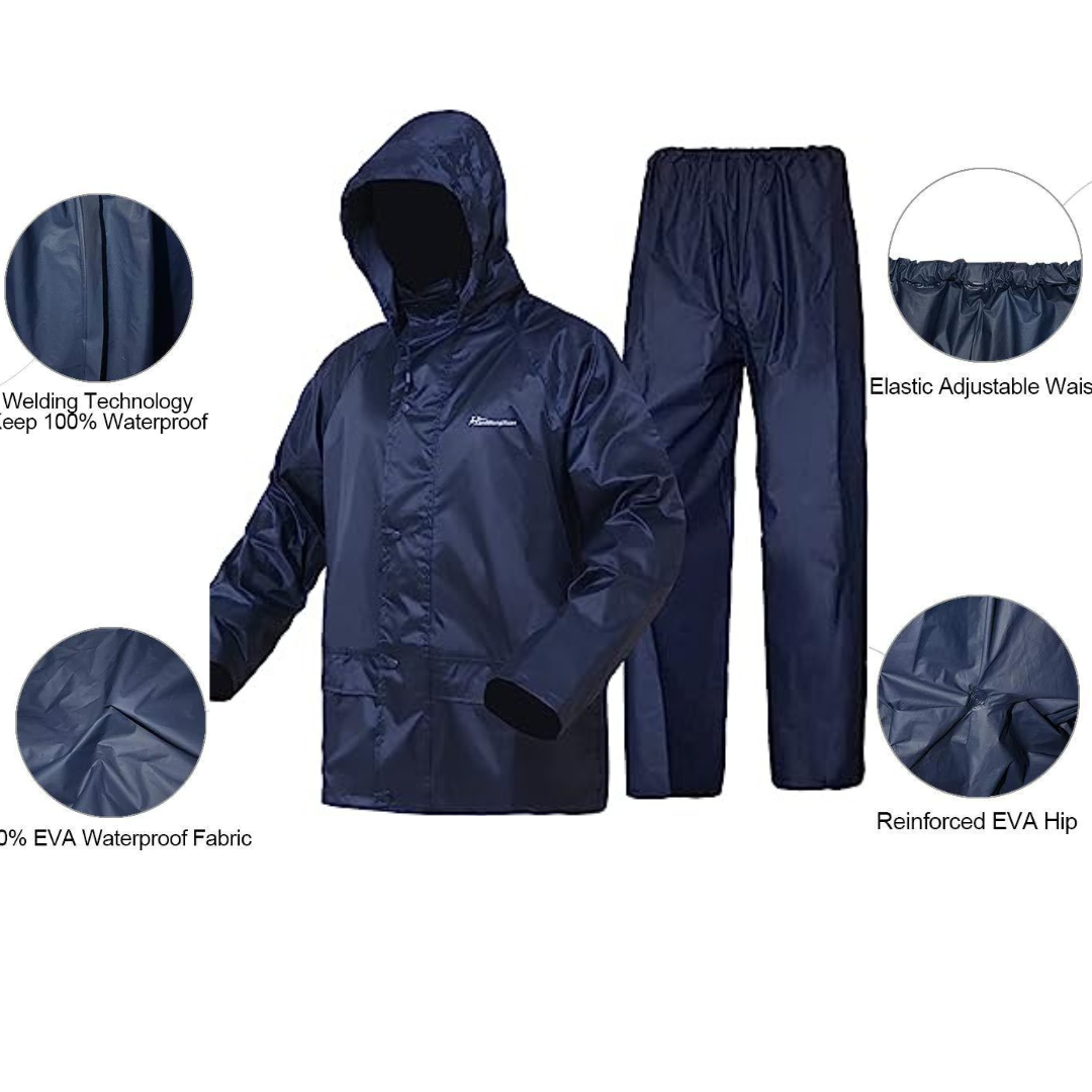 Unisex Waterproof Rain Suit – Lightweight, Full-Body Protection for Men & Women
